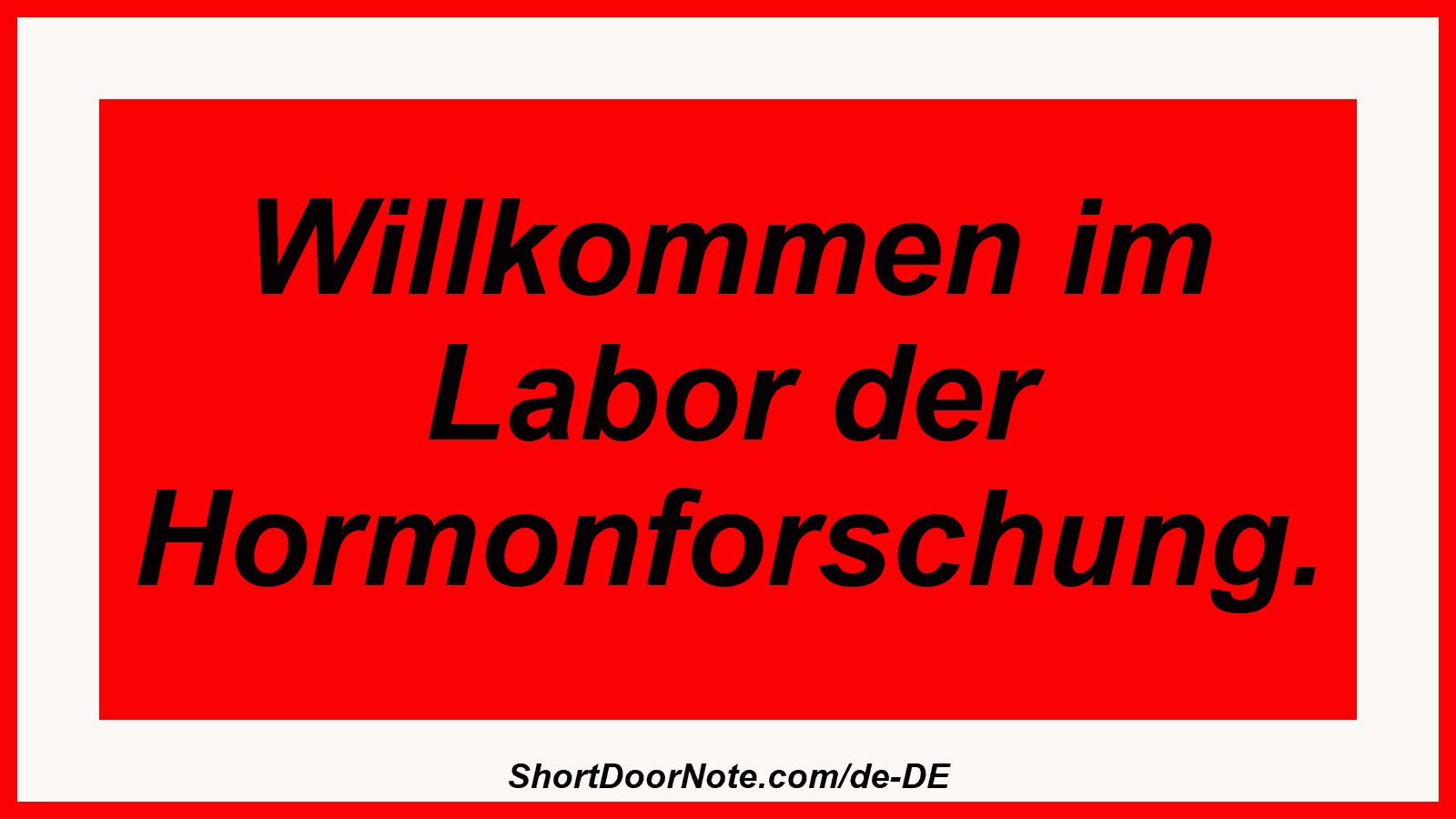 Willkommen im Labor der Hormonforschung.
