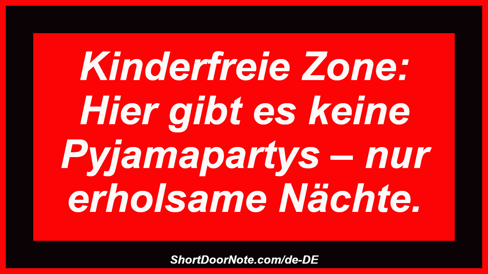 Kinderfreie Zone: Hier gibt es keine Pyjamapartys – nur erholsame Nächte.
