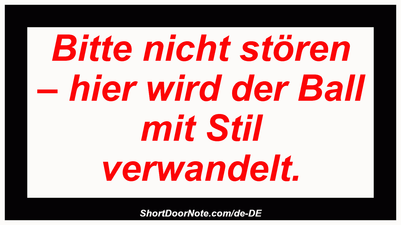Bitte nicht stören – hier wird der Ball mit Stil verwandelt.
