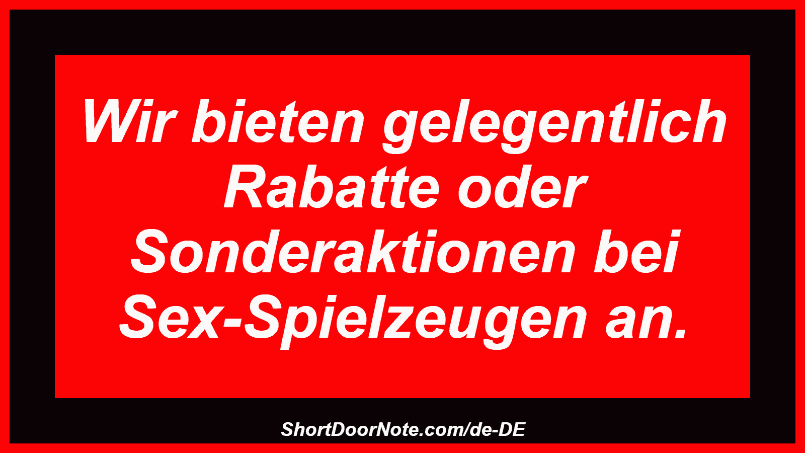 Wir bieten gelegentlich Rabatte oder Sonderaktionen bei Sex-Spielzeugen an.
