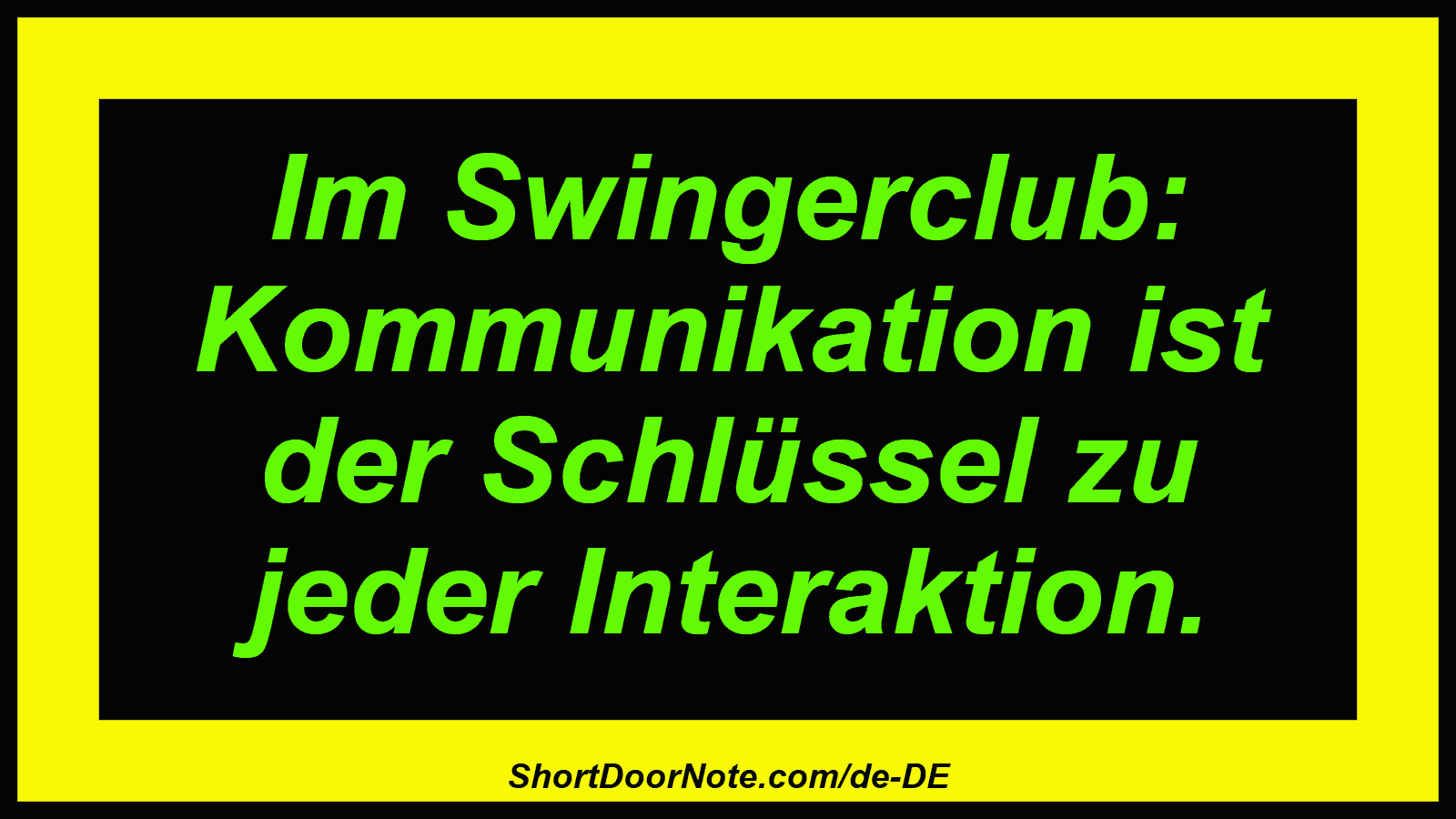 Im Swingerclub: Kommunikation ist der Schlüssel zu jeder Interaktion.
