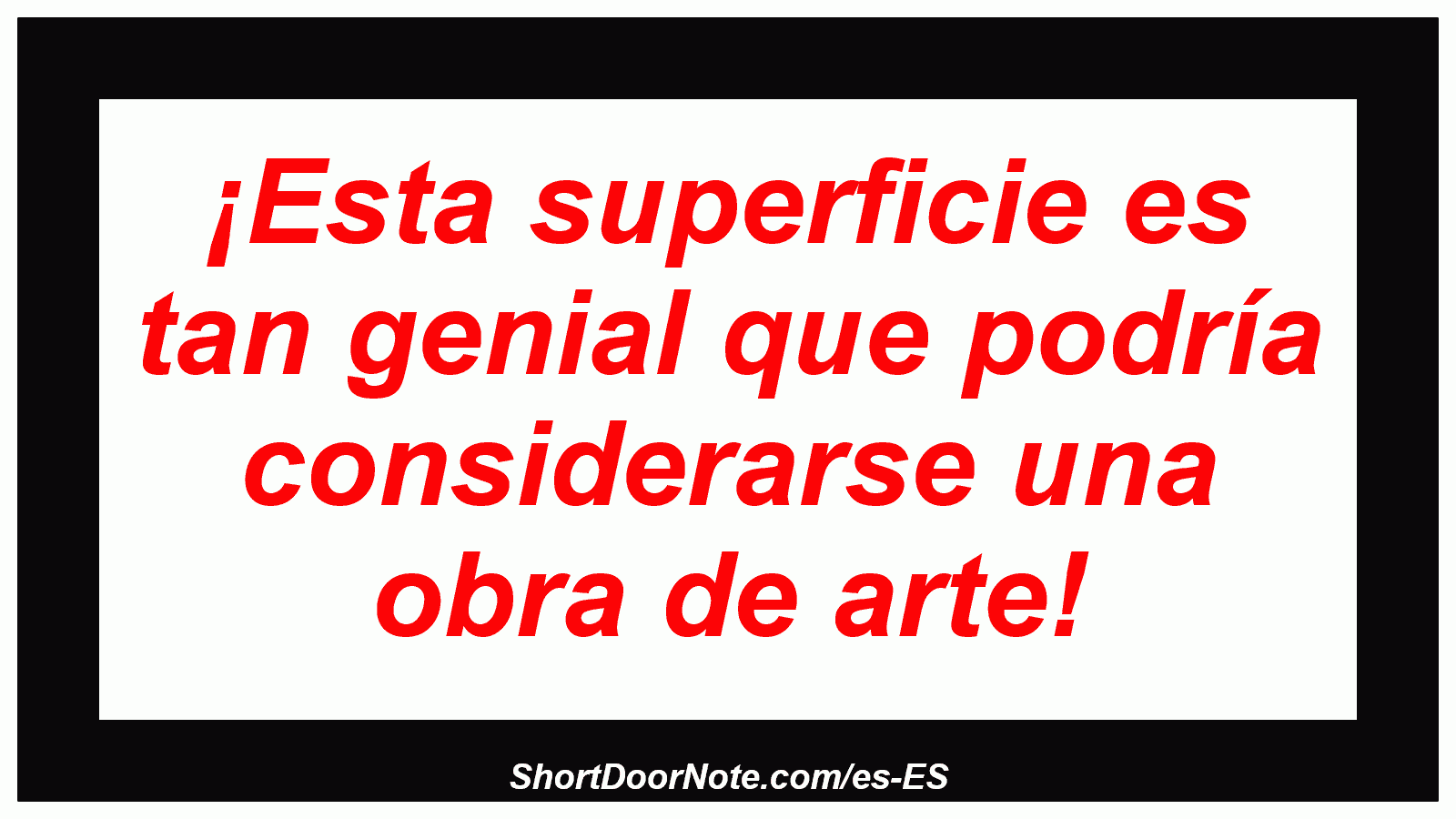 ¡Esta superficie es tan genial que podría considerarse una obra de arte!
