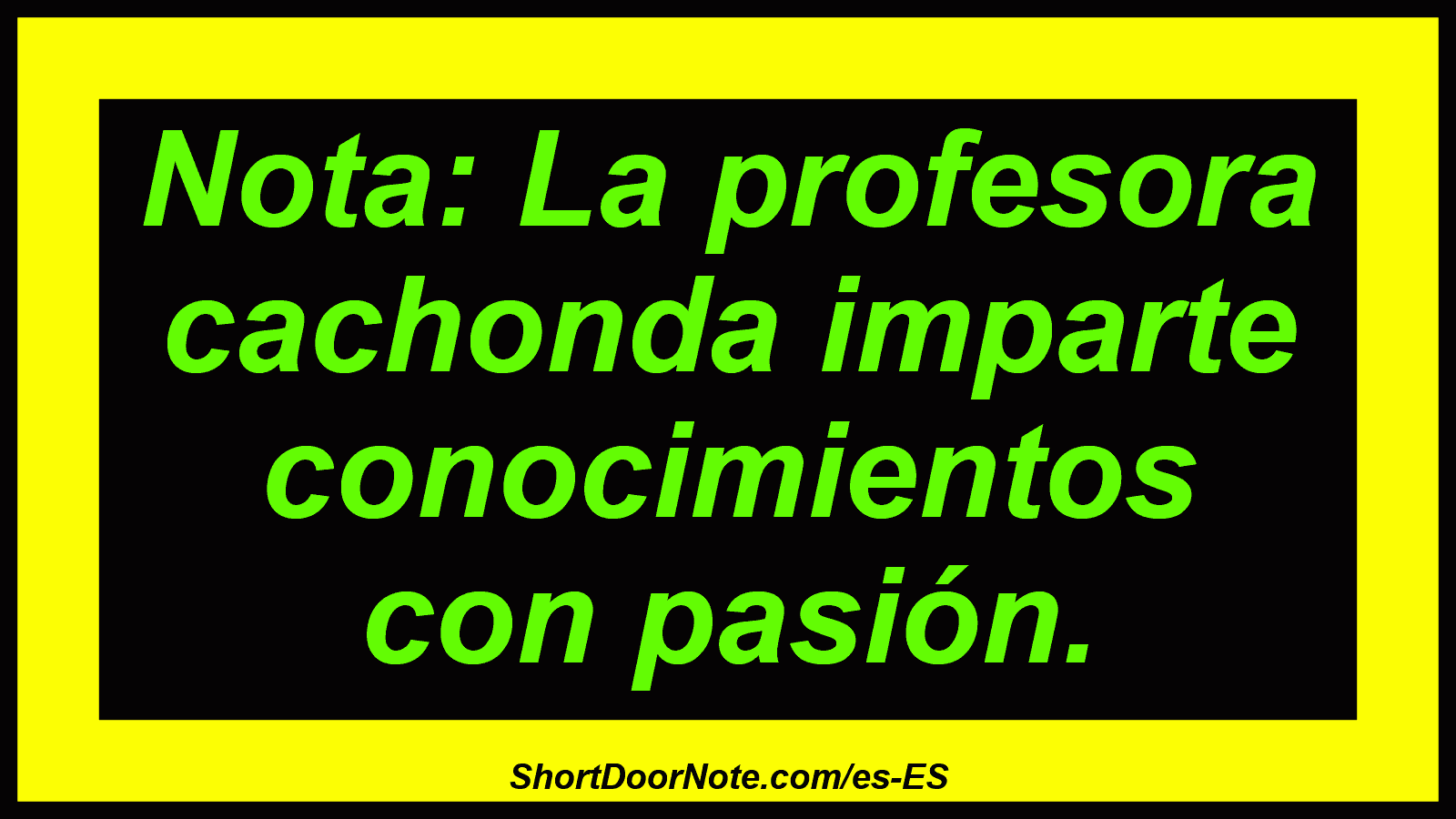 Nota: La profesora cachonda imparte conocimientos con pasión.
