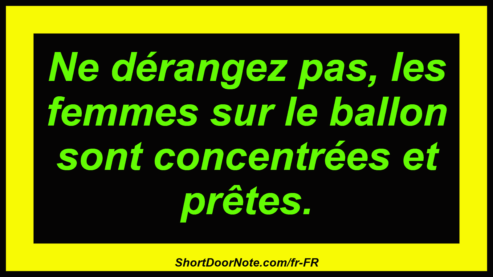 Ne dérangez pas, les femmes sur le ballon sont concentrées et prêtes.
