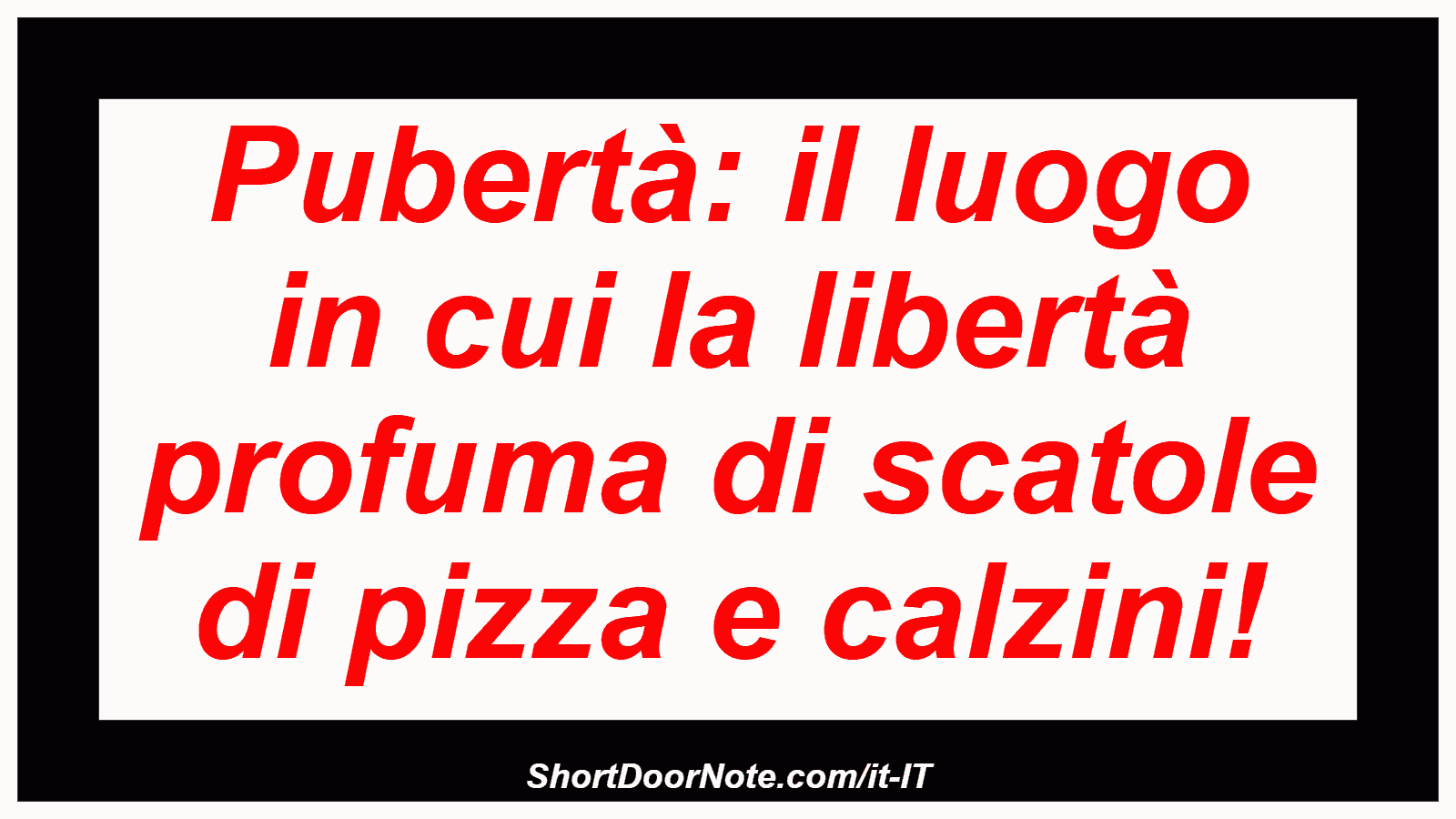 Pubertà: il luogo in cui la libertà profuma di scatole di pizza e calzini!
