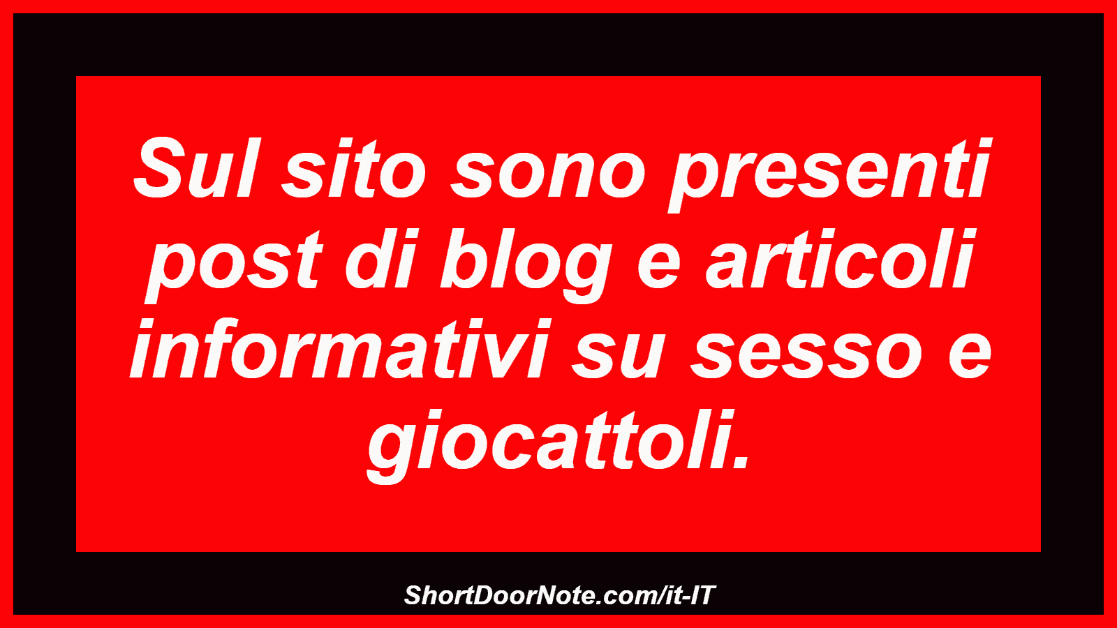 Sul sito sono presenti post di blog e articoli informativi su sesso e giocattoli.
