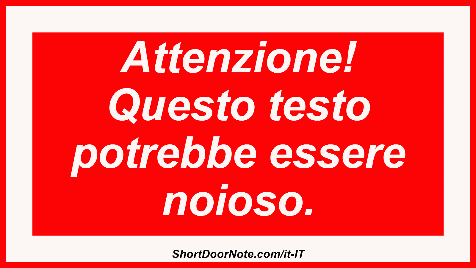 Attenzione! Questo testo potrebbe essere noioso.
