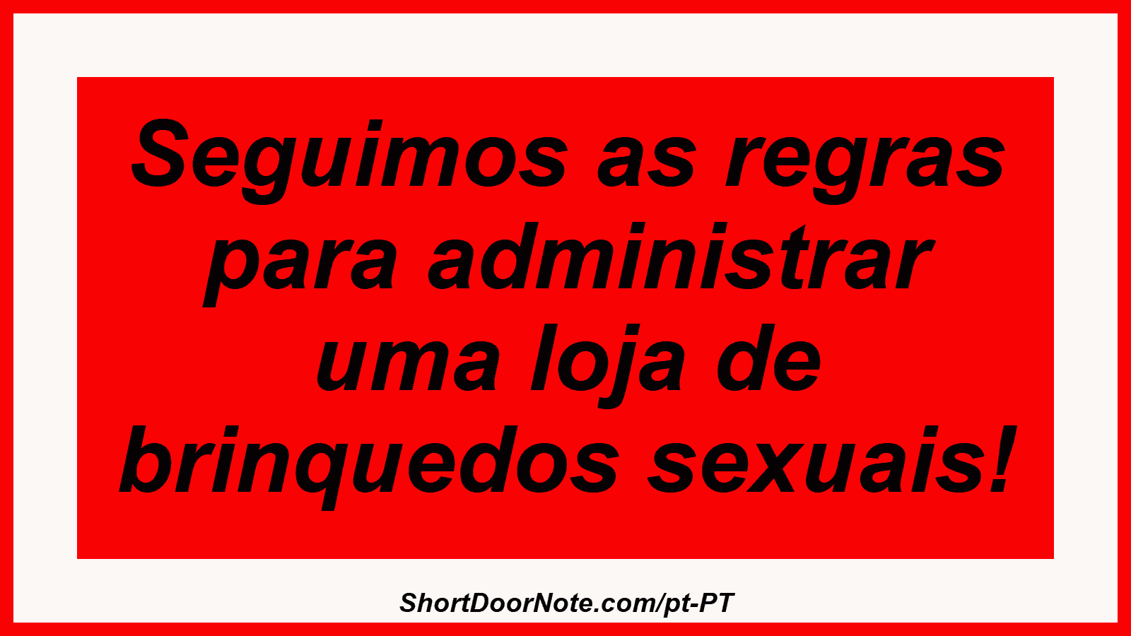 Seguimos as regras para administrar uma loja de brinquedos sexuais!
