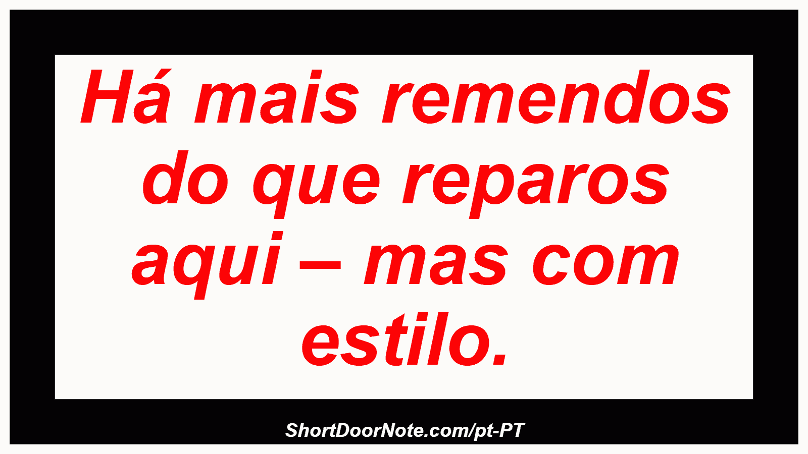 Há mais remendos do que reparos aqui – mas com estilo. 
