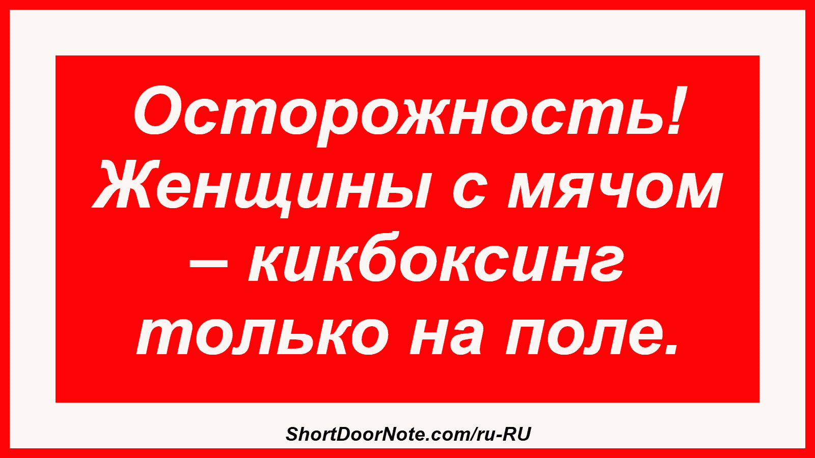 Осторожность! Женщины с мячом – кикбоксинг только на поле.
